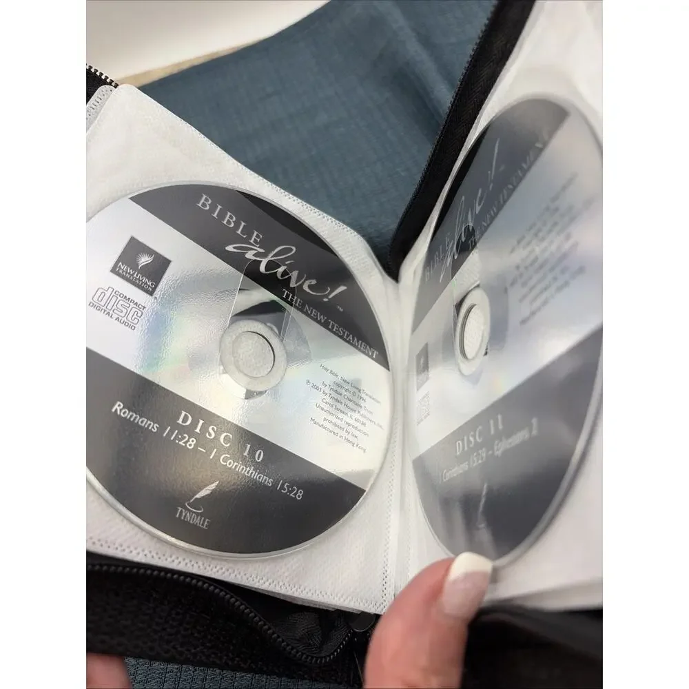 New Living Translation Bible on CD New Testament 15-Disc Set In Black Case